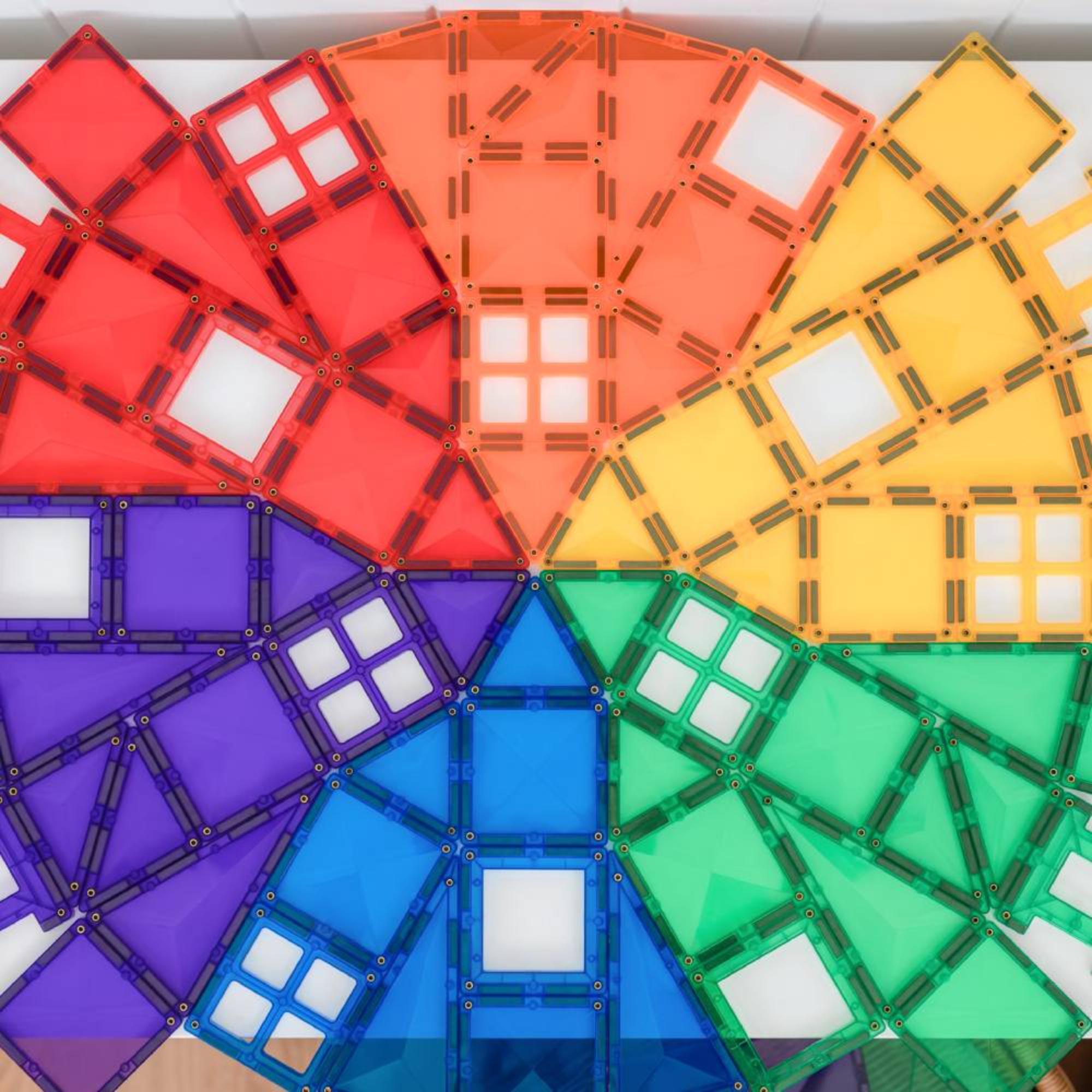 CONNETIX Magnetic Tiles 102 Piece Rainbow Creative Pack