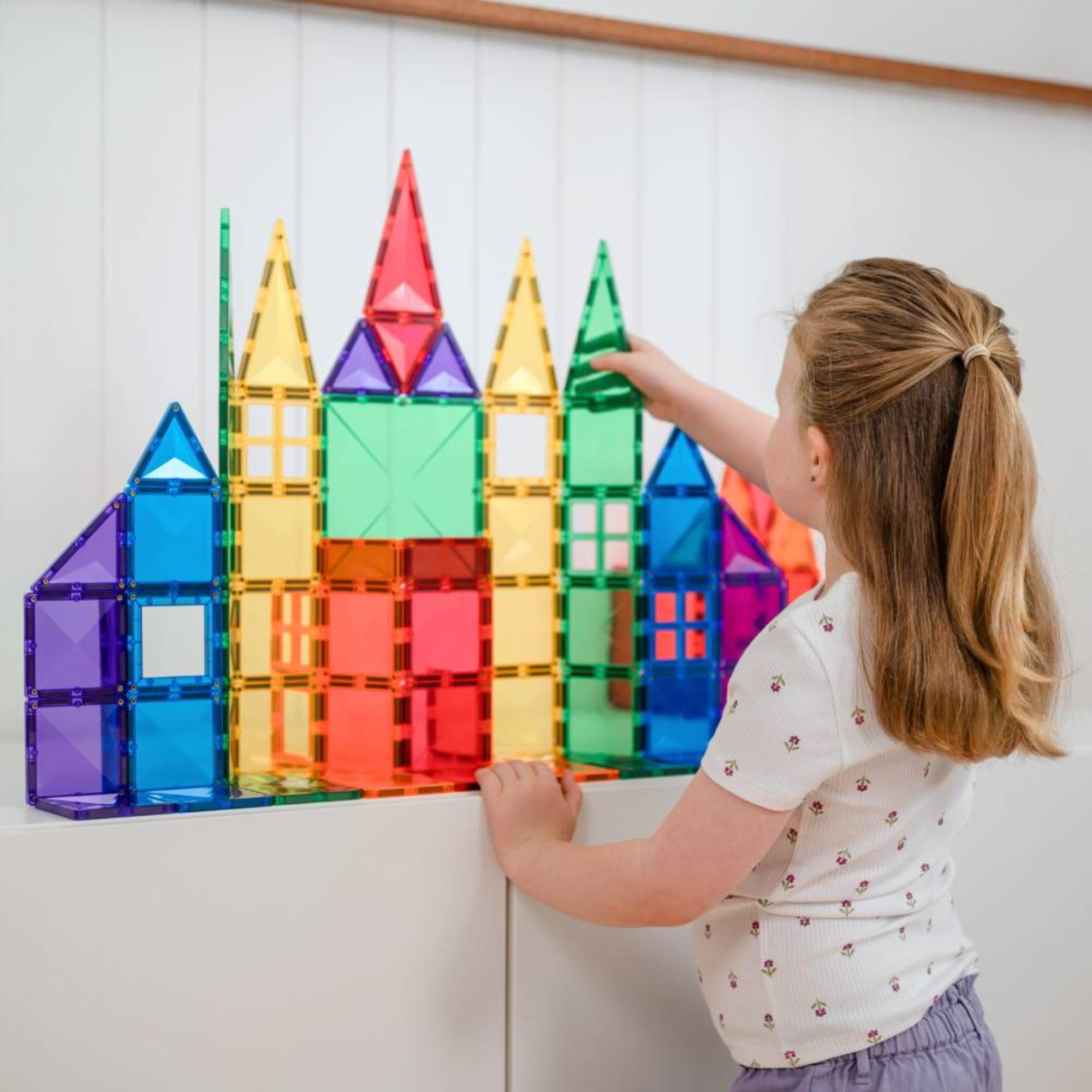 CONNETIX Magnetic Tiles 102 Piece Rainbow Creative Pack