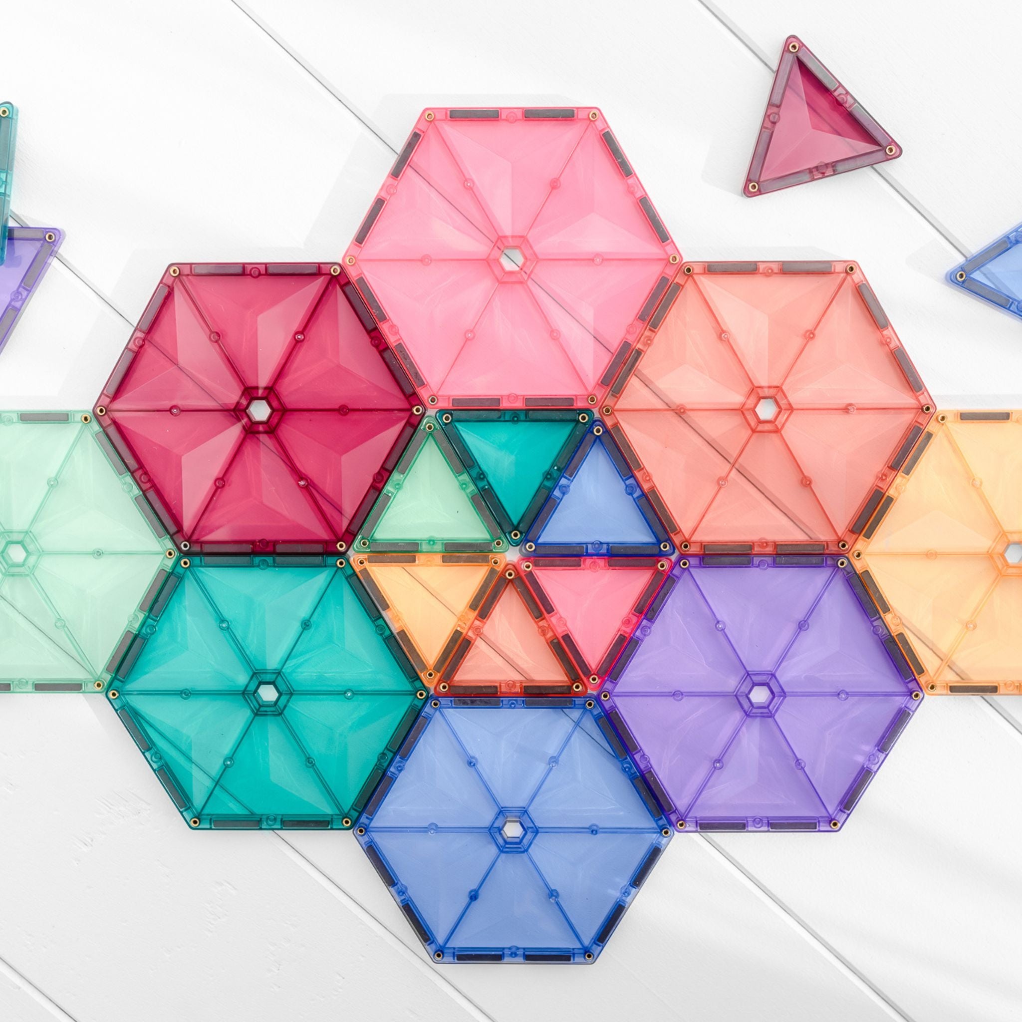 CONNETIX Magnetic Tiles 40 Piece Pastel Geometry Pack
