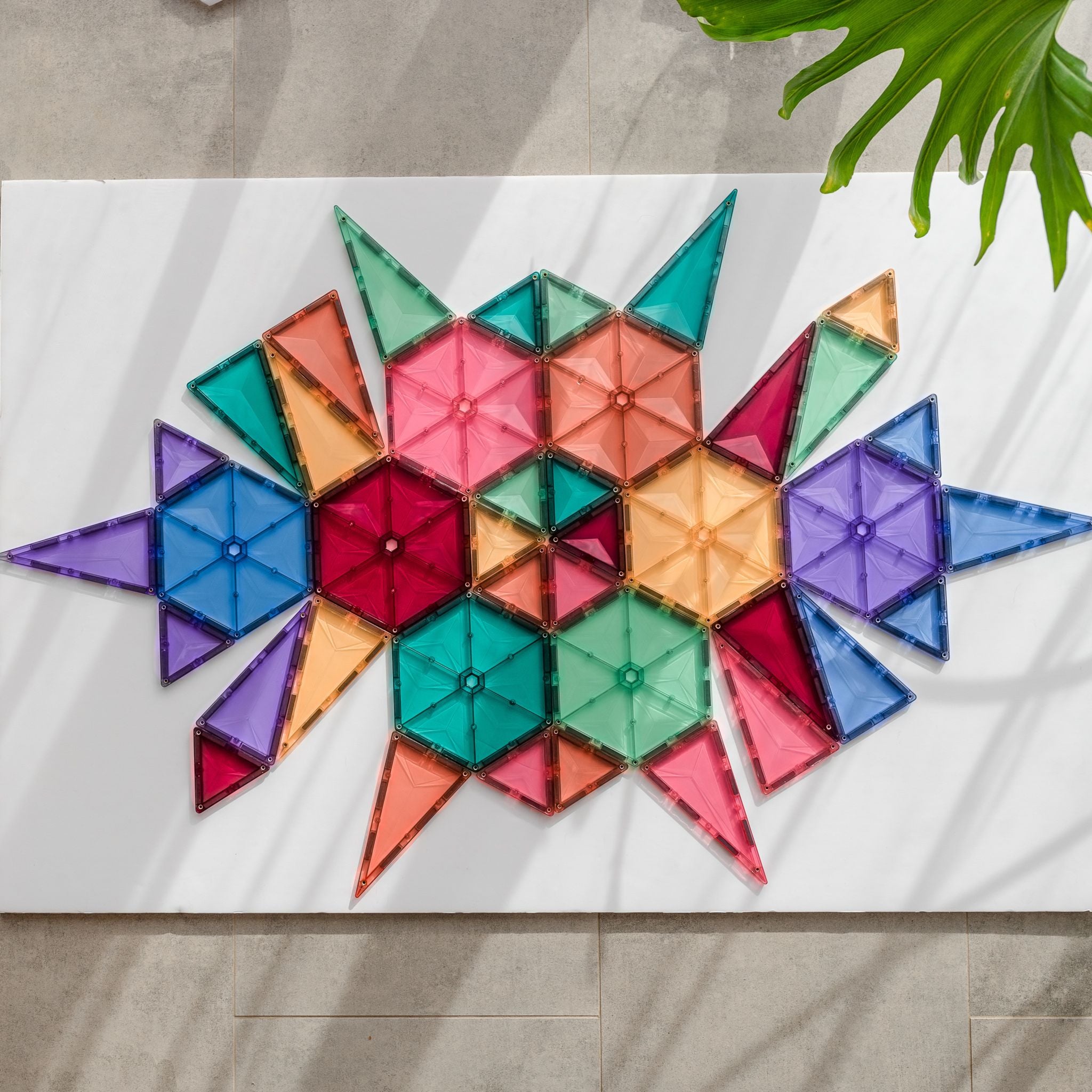 CONNETIX Magnetic Tiles 40 Piece Pastel Geometry Pack