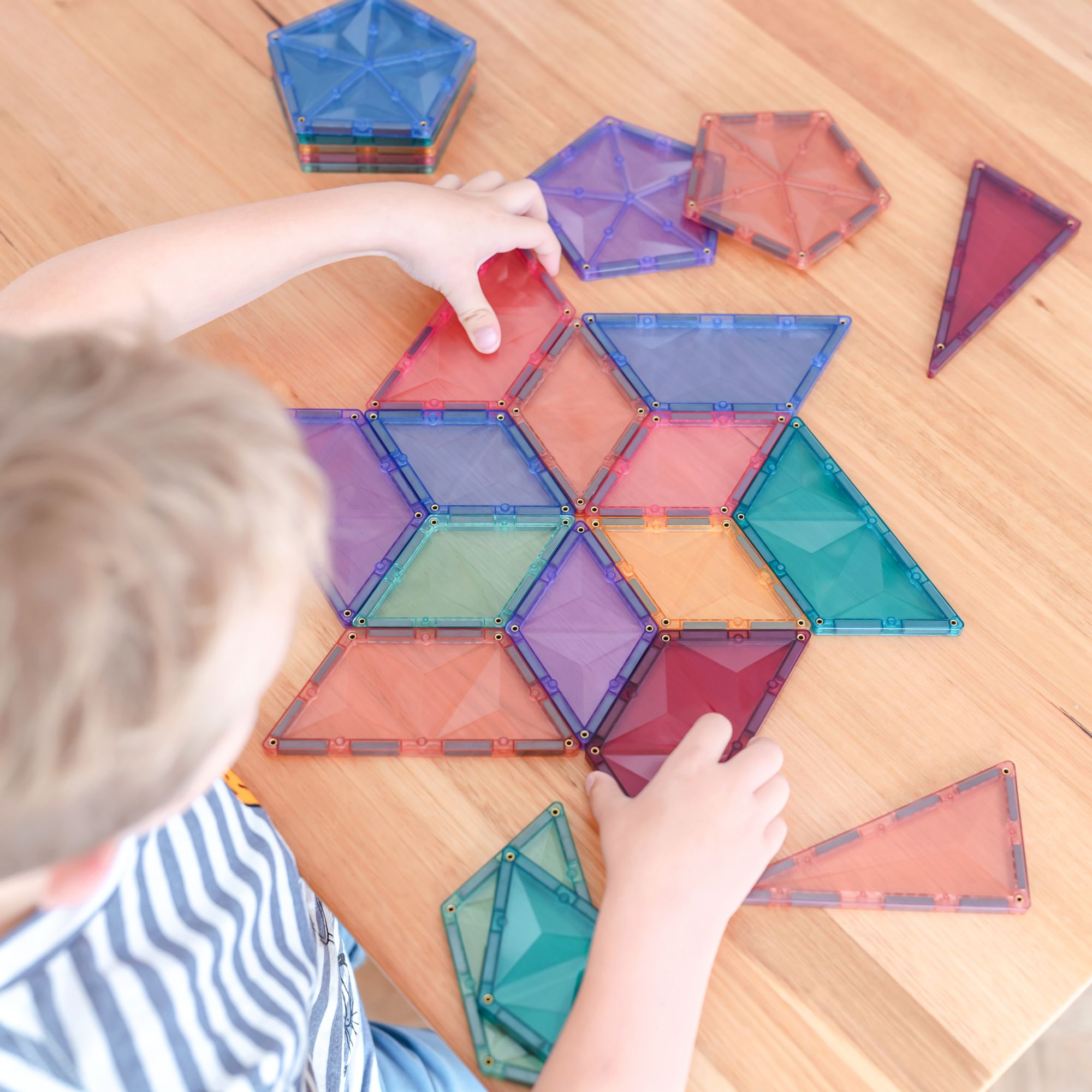 CONNETIX Magnetic Tiles 48 Piece Pastel Shape Expansion Pack