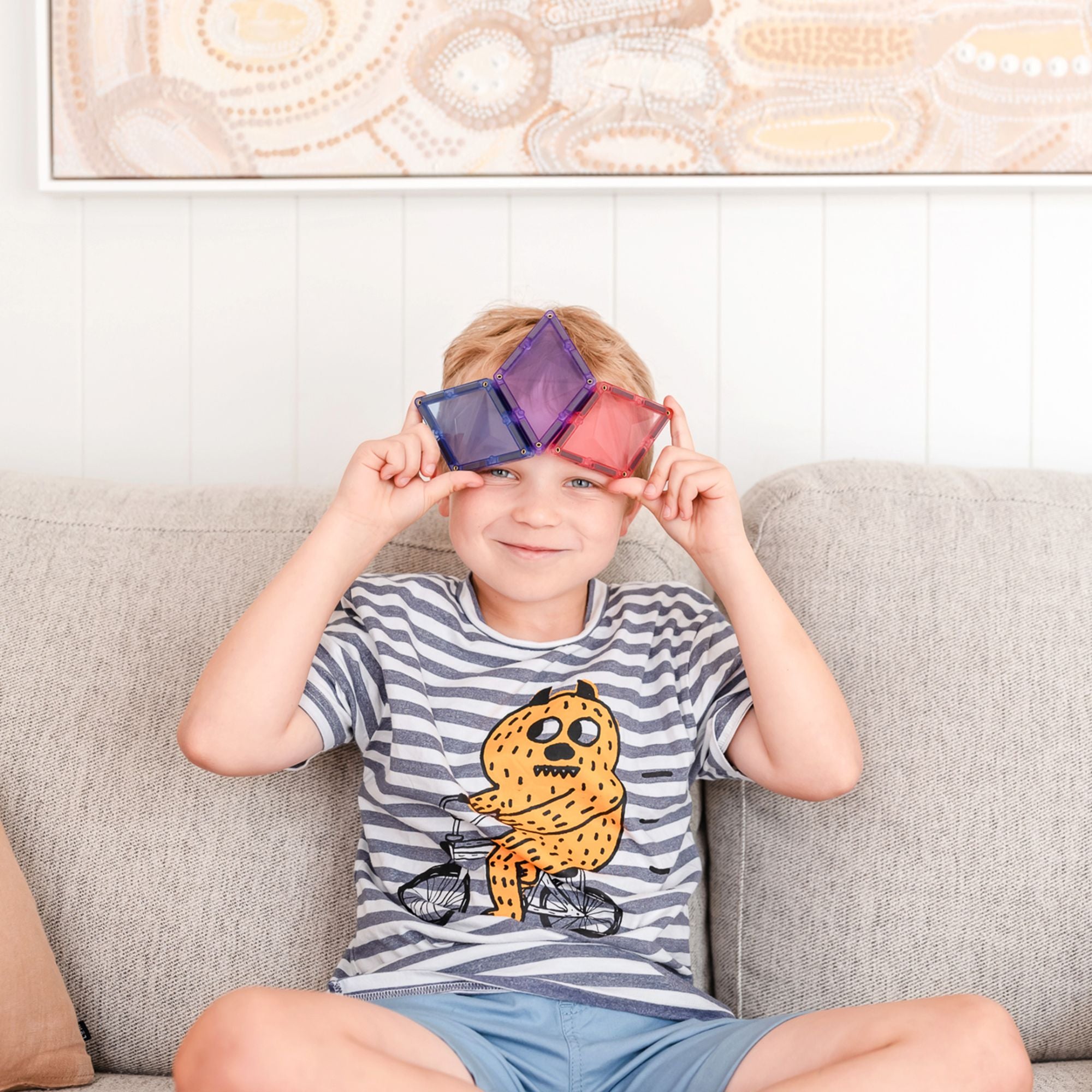 CONNETIX Magnetic Tiles 48 Piece Pastel Shape Expansion Pack