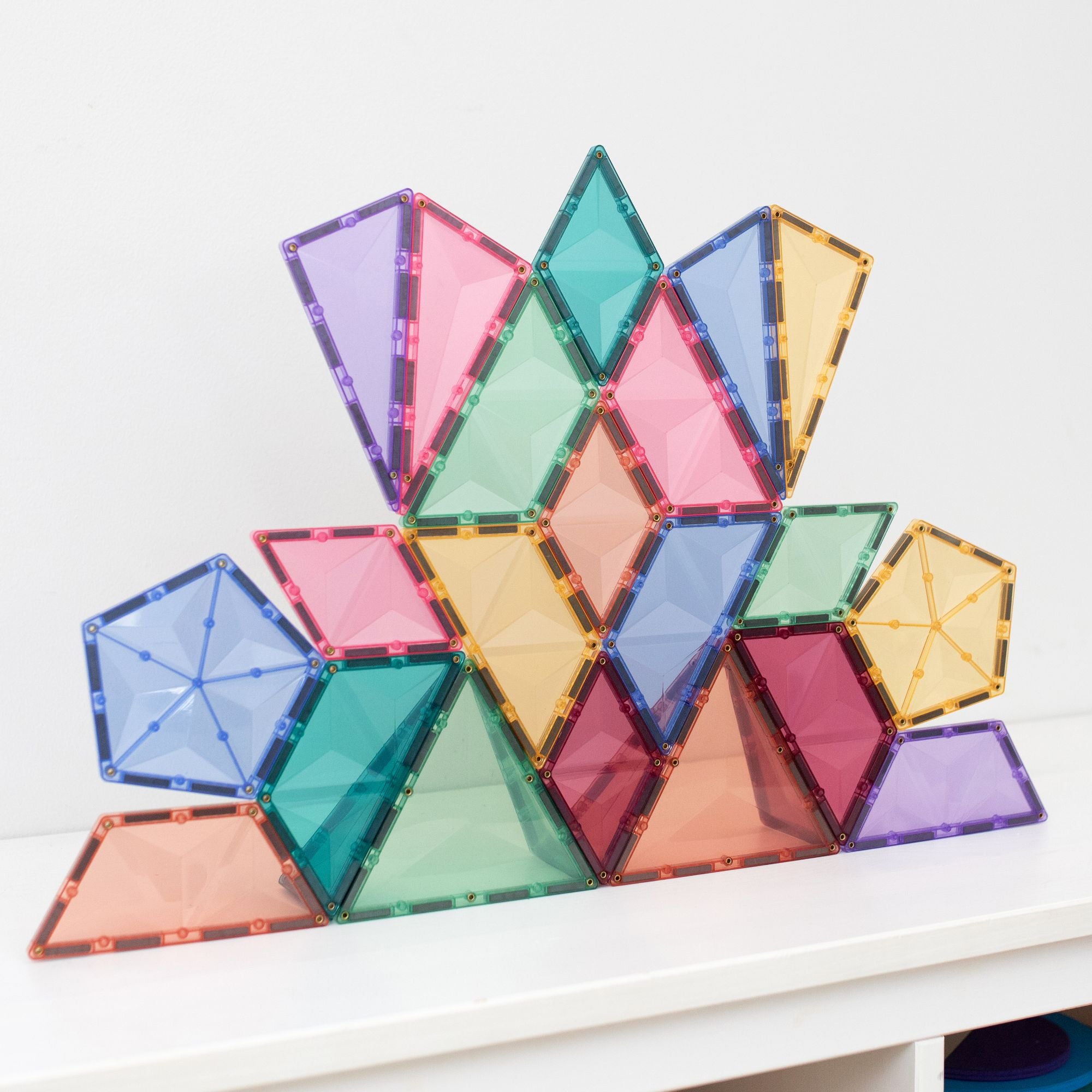 CONNETIX Magnetic Tiles 48 Piece Pastel Shape Expansion Pack