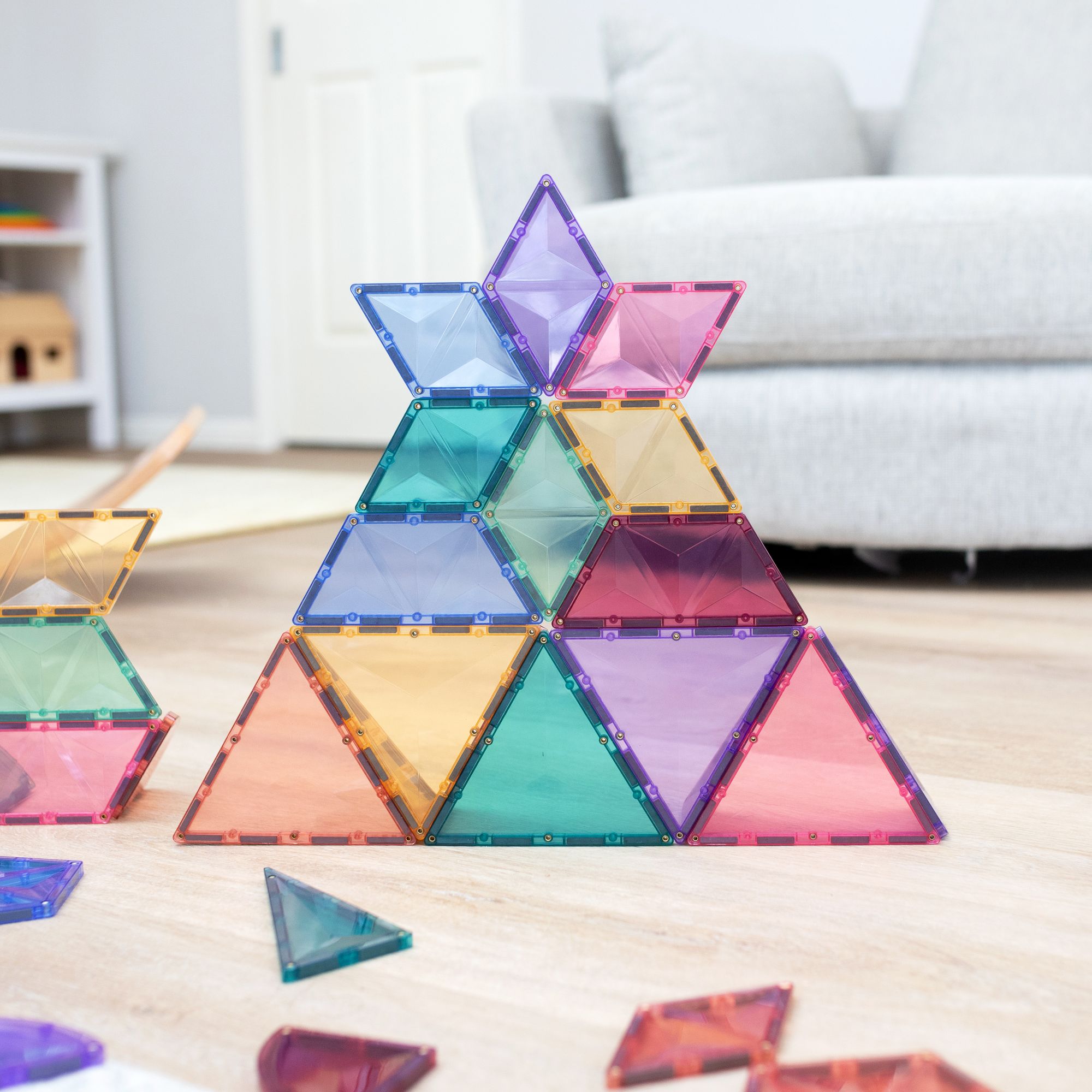 CONNETIX Magnetic Tiles 48 Piece Pastel Shape Expansion Pack
