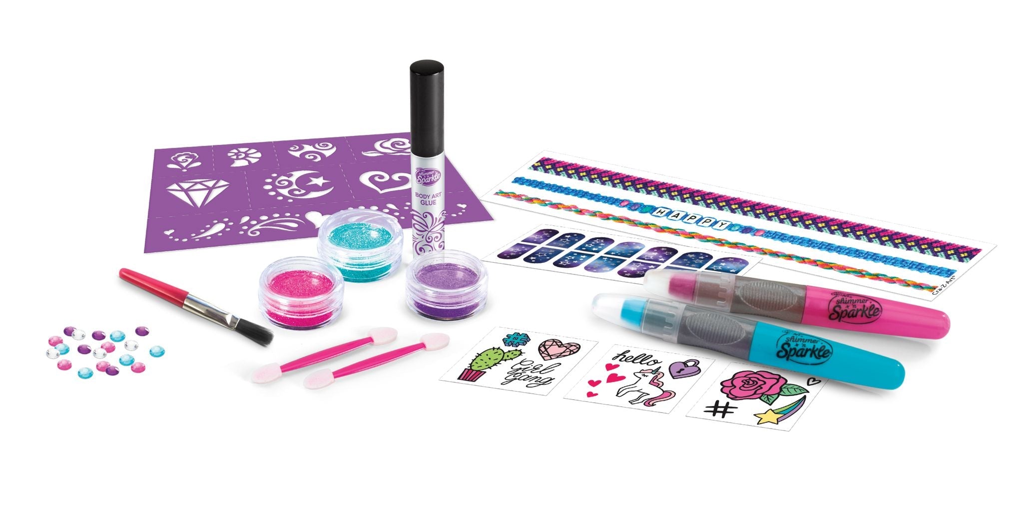 Cra-Z-Art Shimmer 'N Sparkle 3 In 1 Ultimate Glitter Beauty Set