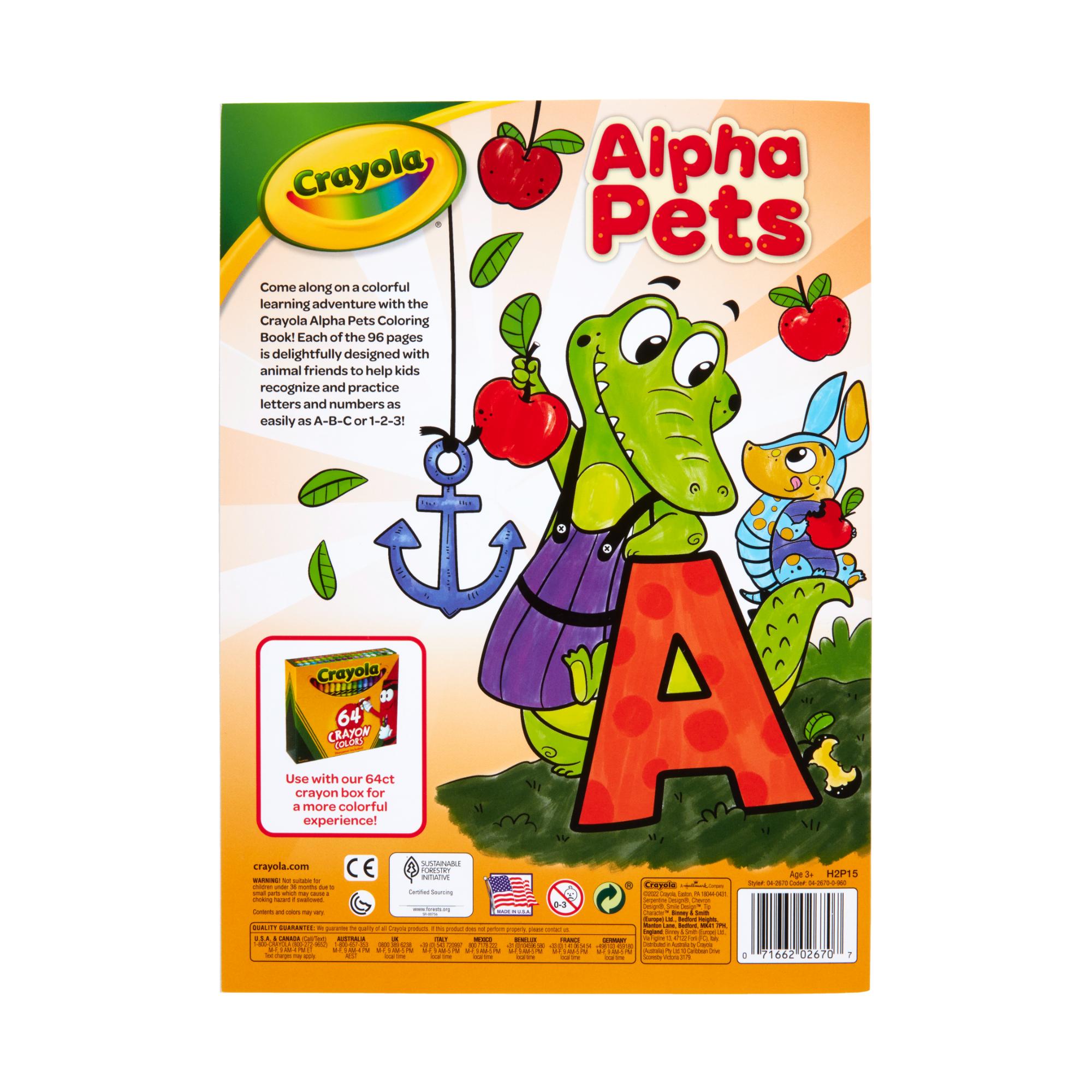 Crayola Alpha Pets 96 Page Colouring Book