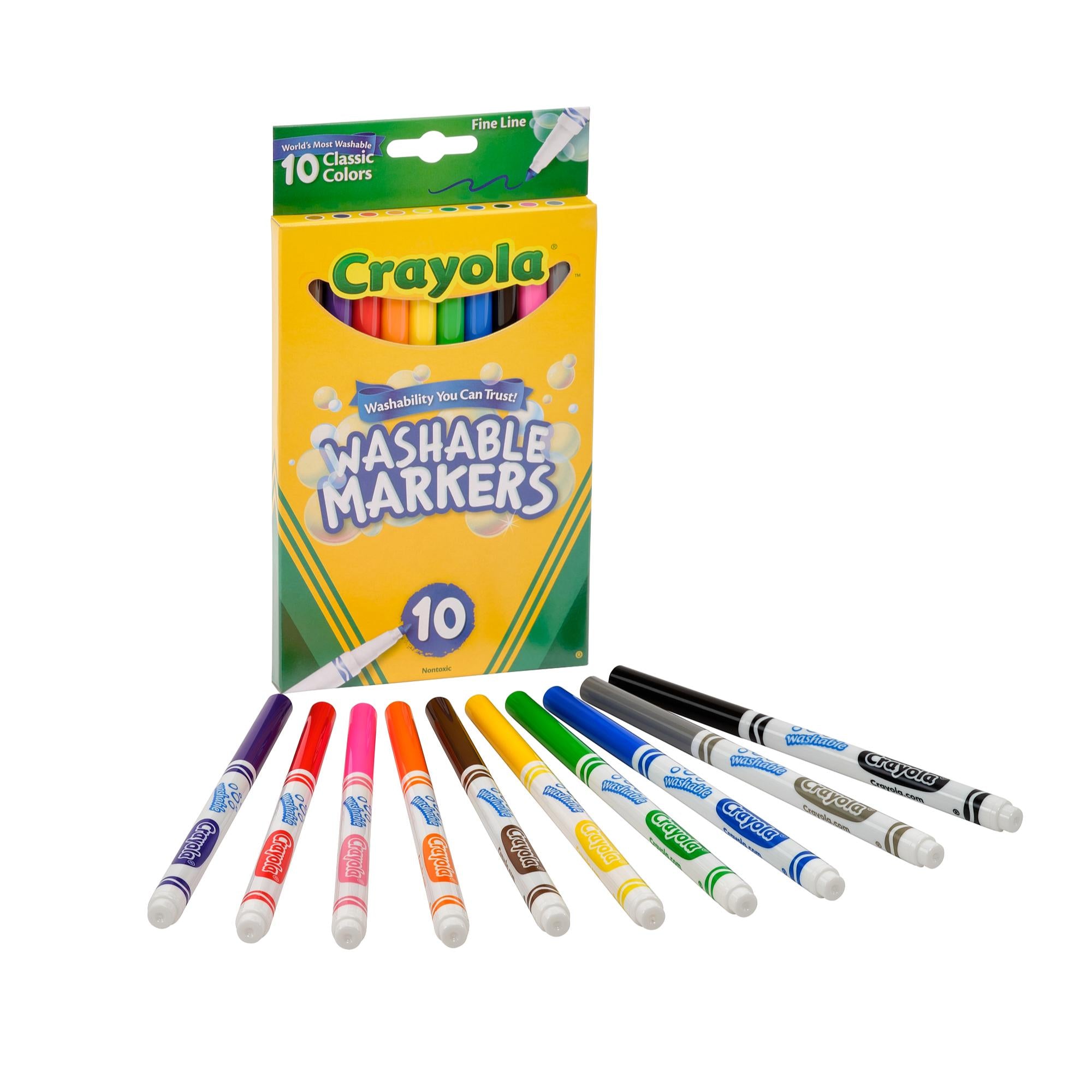 Crayola Ultra-Clean Washable Fine Line Marker 10 Pack