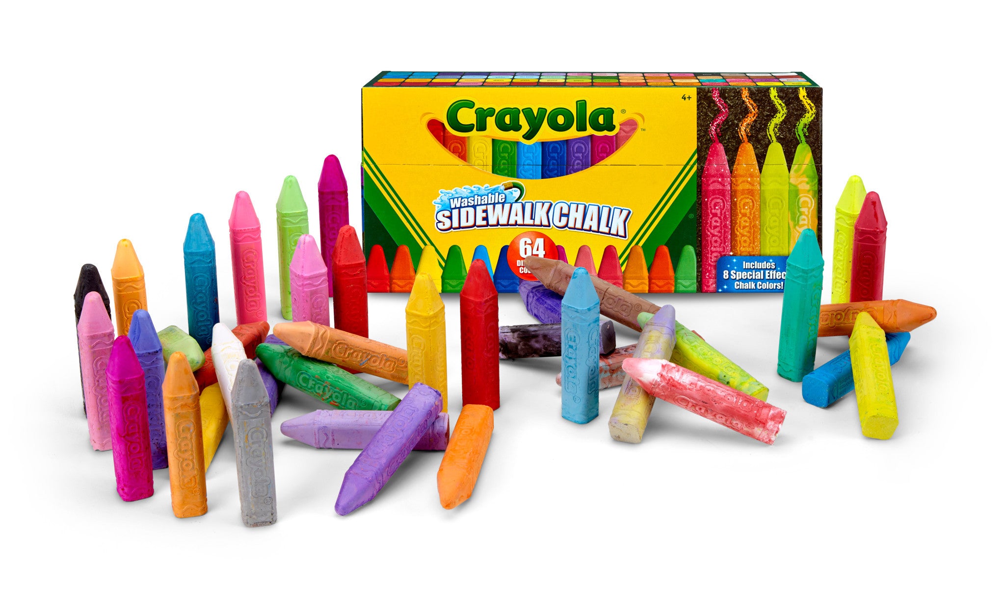 Crayola Washable Sidewalk Chalk 64 Different Colours