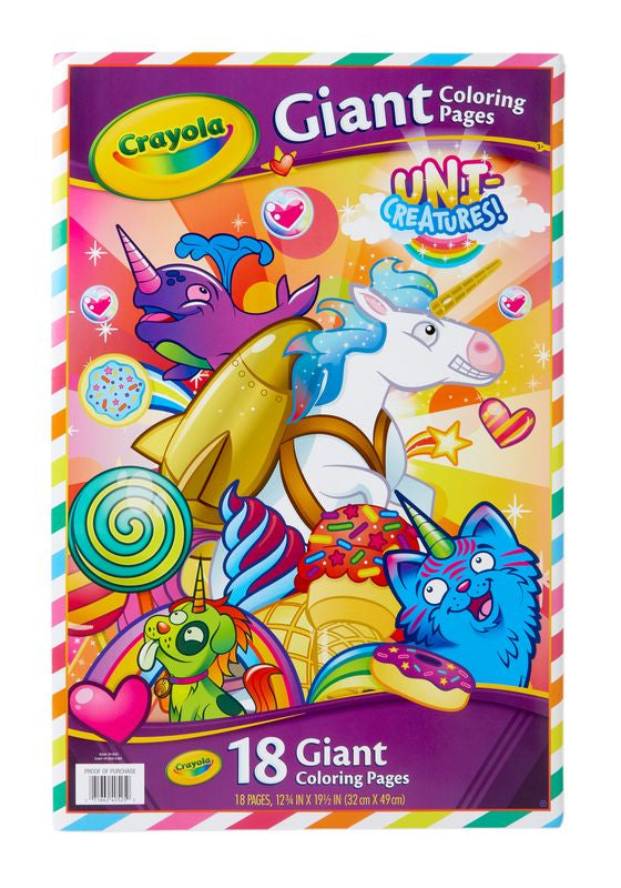 Crayola Giant Colouring Pages Uni Creatures | Toyworld – Toyworld Australia