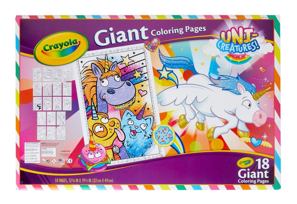 Crayola Giant Colouring Pages Uni Creatures | Toyworld – Toyworld Australia