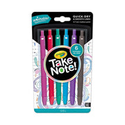 Crayola Take Note 6 Washable Markers