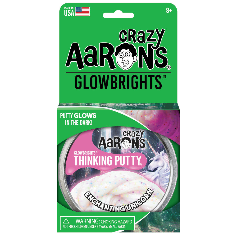 Crazy Aaron's Thinking Putty 4 Inch Glowbrights Enchanting Unicorn