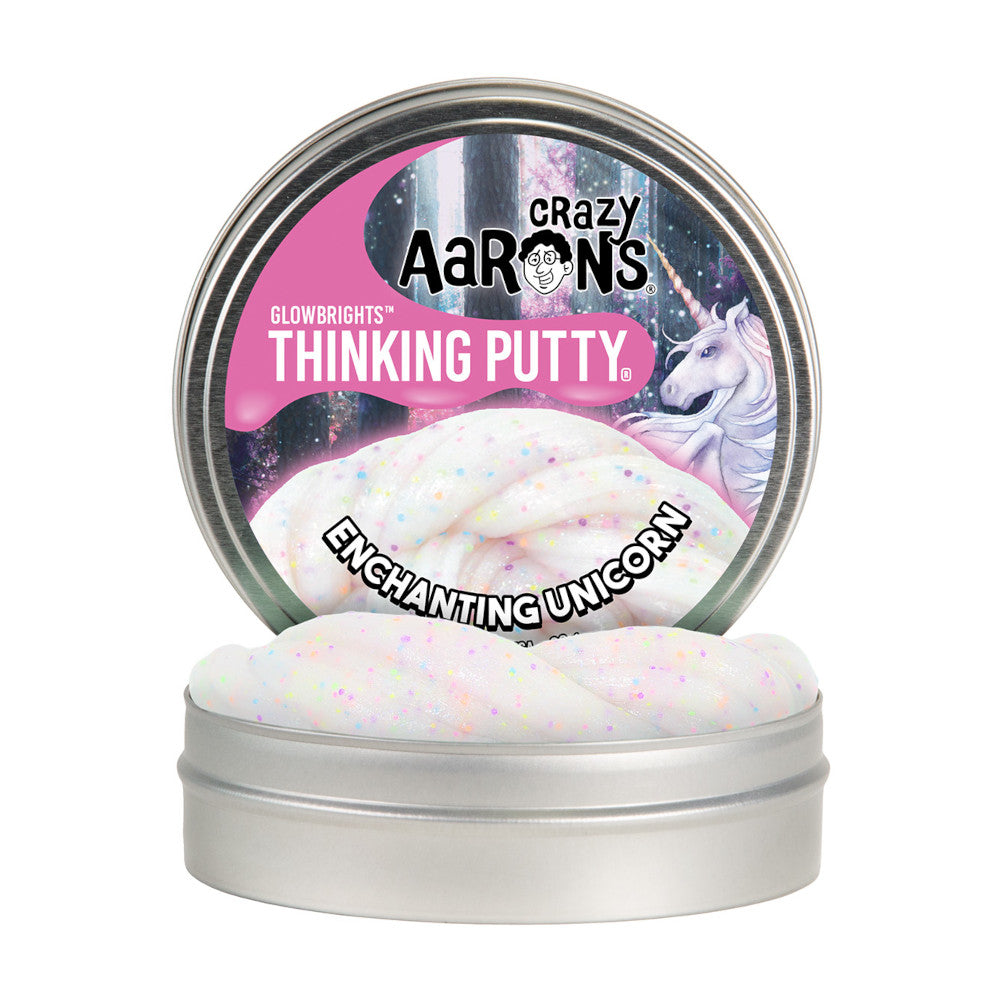 Crazy Aaron's Thinking Putty 4 Inch Glowbrights Enchanting Unicorn