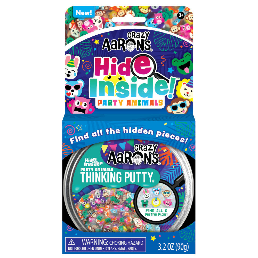 Crazy Aaron's Thinking Putty 4 Inch Hide Inside! Party Animals