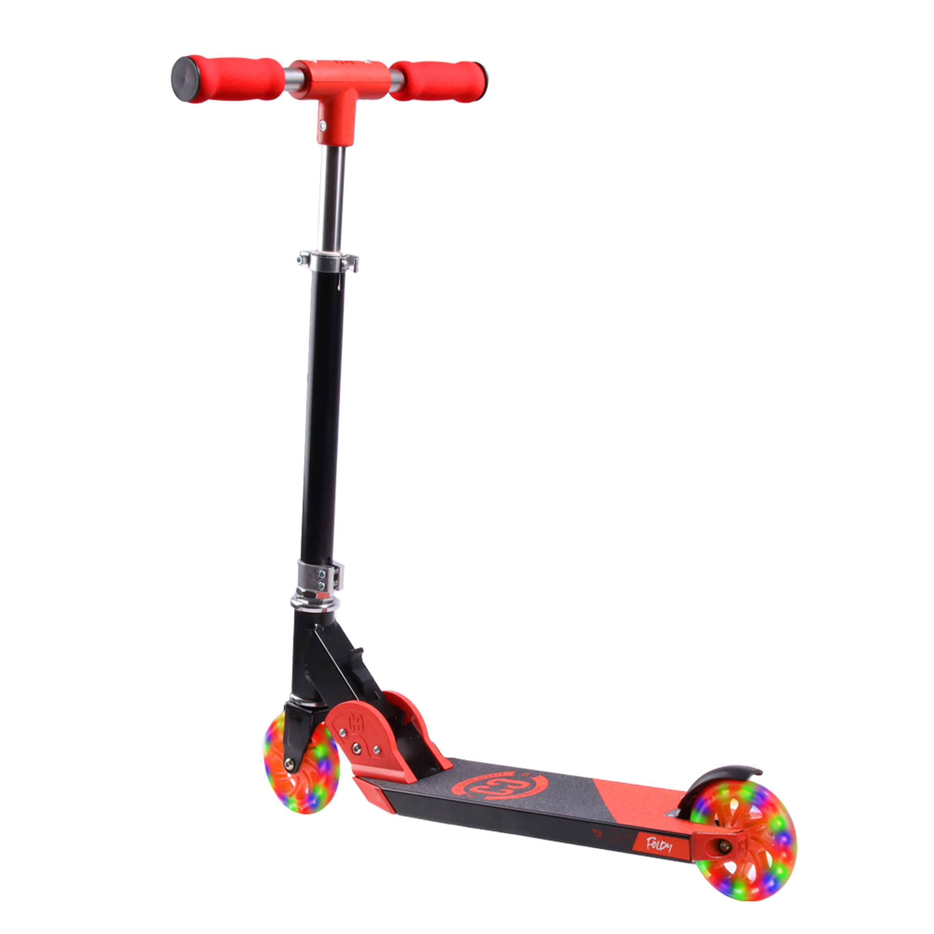 CORE Kids Foldy Scooter - Red With LED Wheels