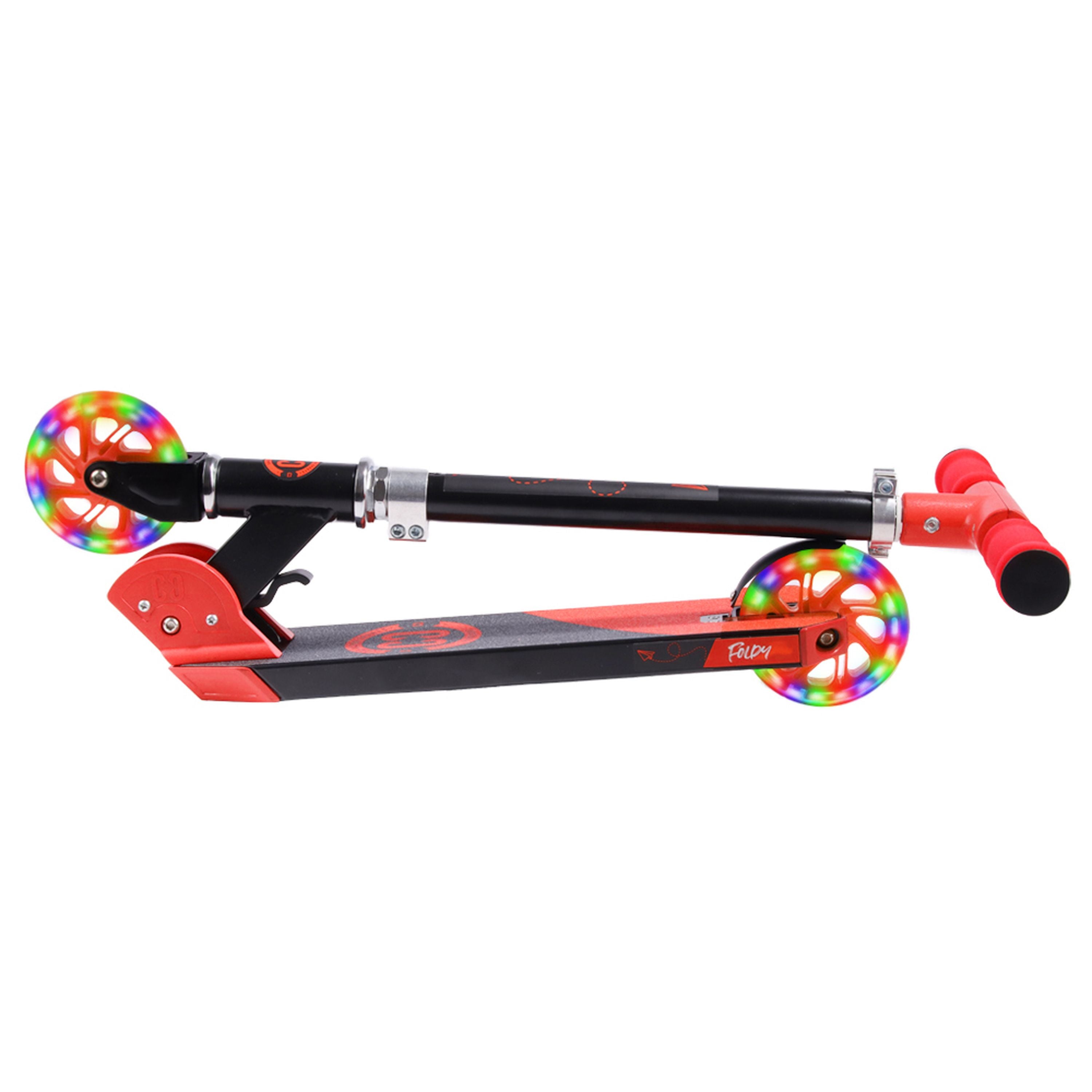 CORE Kids Foldy Scooter - Red With LED Wheels