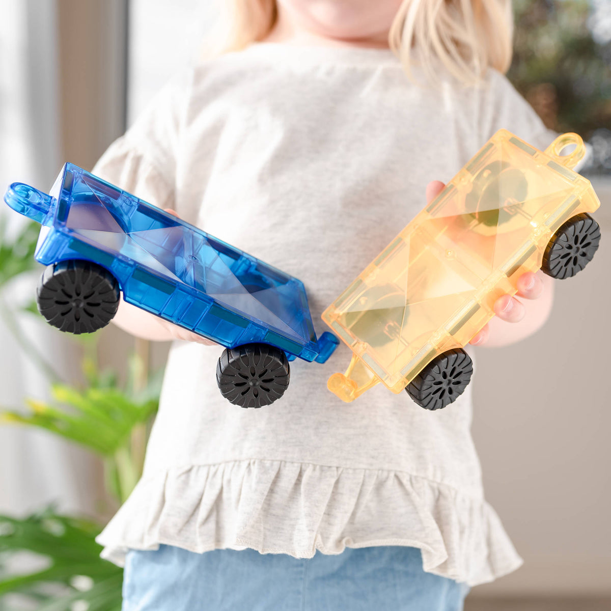 CONNETIX Magnetic Tiles 2 Piece - Bright Car Pack
