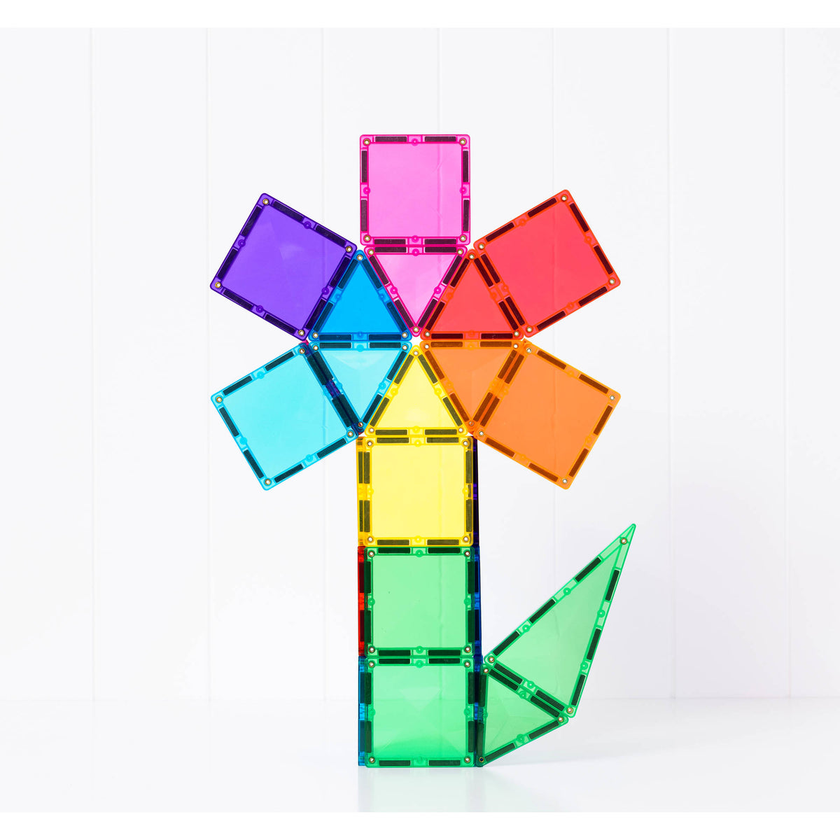 CONNETIX Magnetic Tiles 32 Piece - Bright Discovery Pack