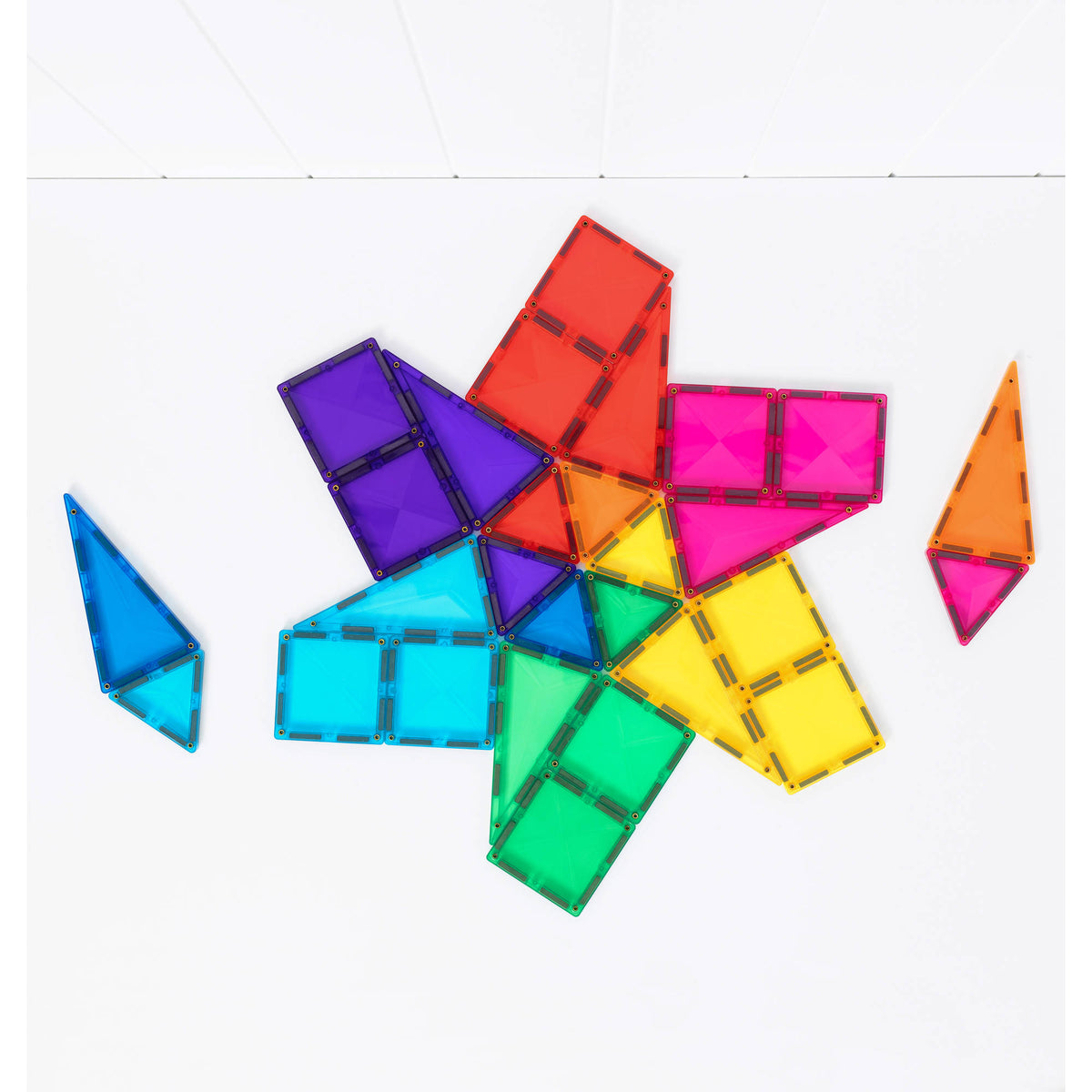 CONNETIX Magnetic Tiles 32 Piece - Bright Discovery Pack