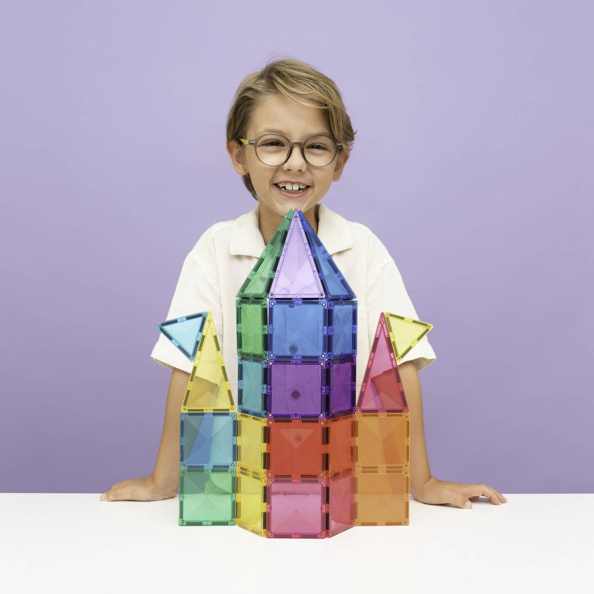 CONNETIX Magnetic Tiles 32 Piece - Bright Discovery Pack
