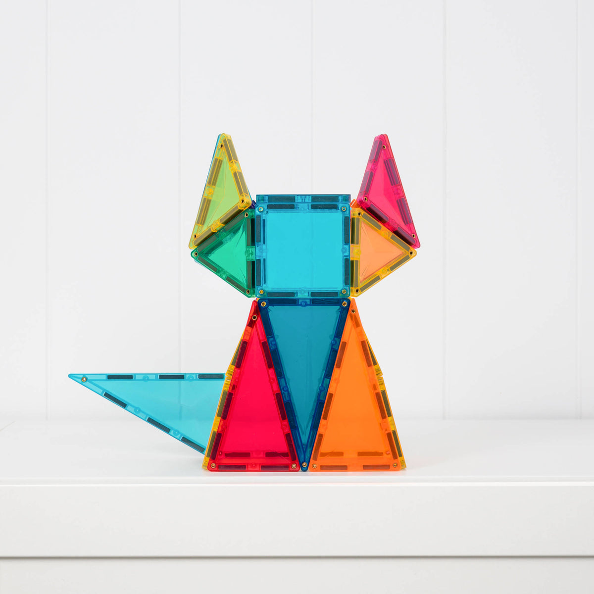CONNETIX Magnetic Tiles 56 Piece - Bright Starter Pack