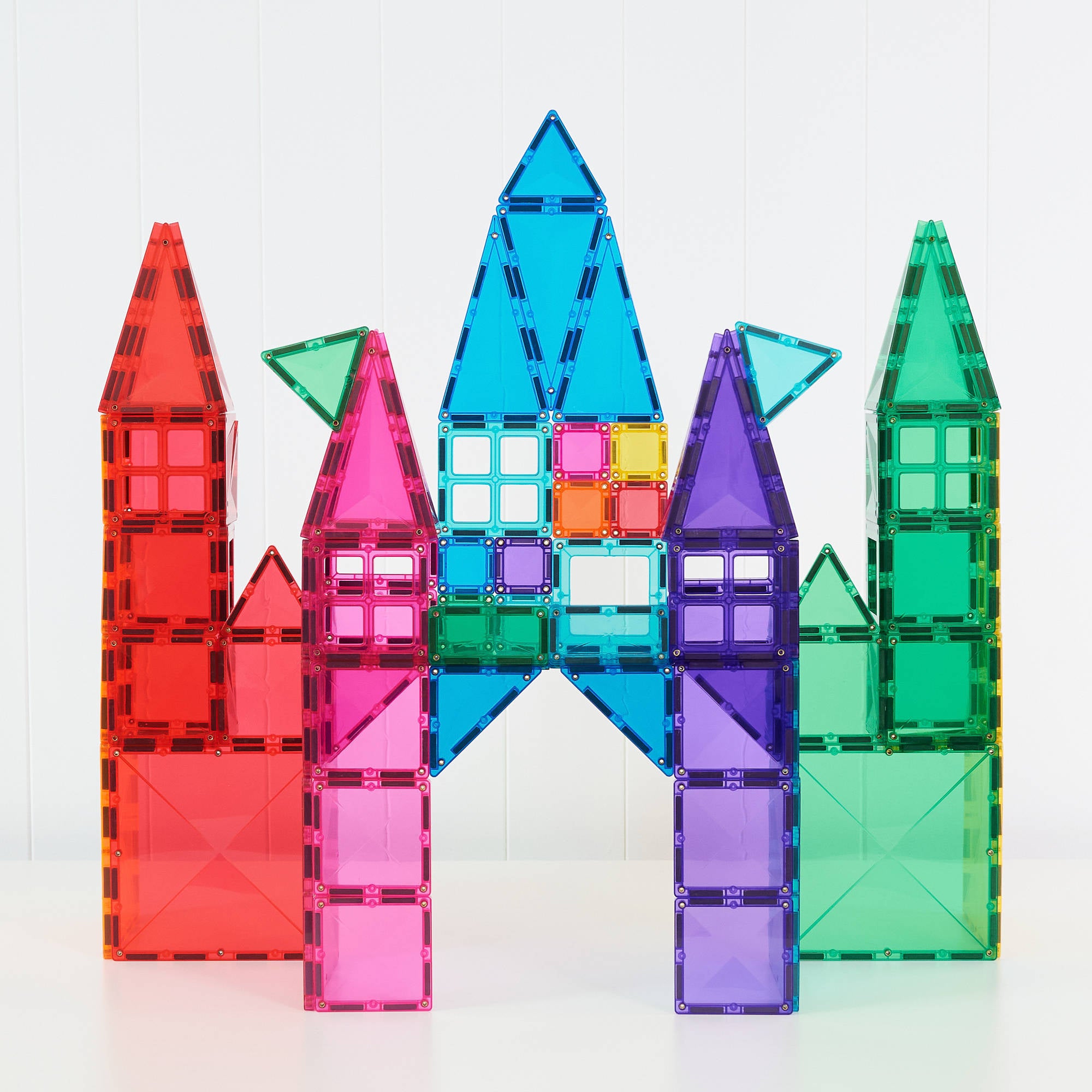 CONNETIX Magnetic Tiles 202 Piece - Bright Mega Pack