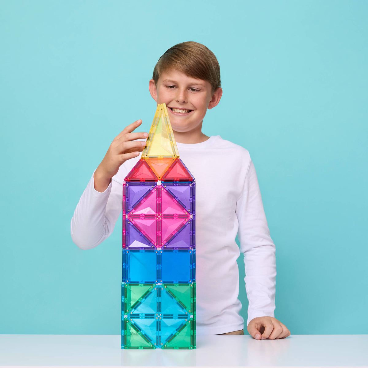 CONNETIX Magnetic Tiles 202 Piece - Bright Mega Pack