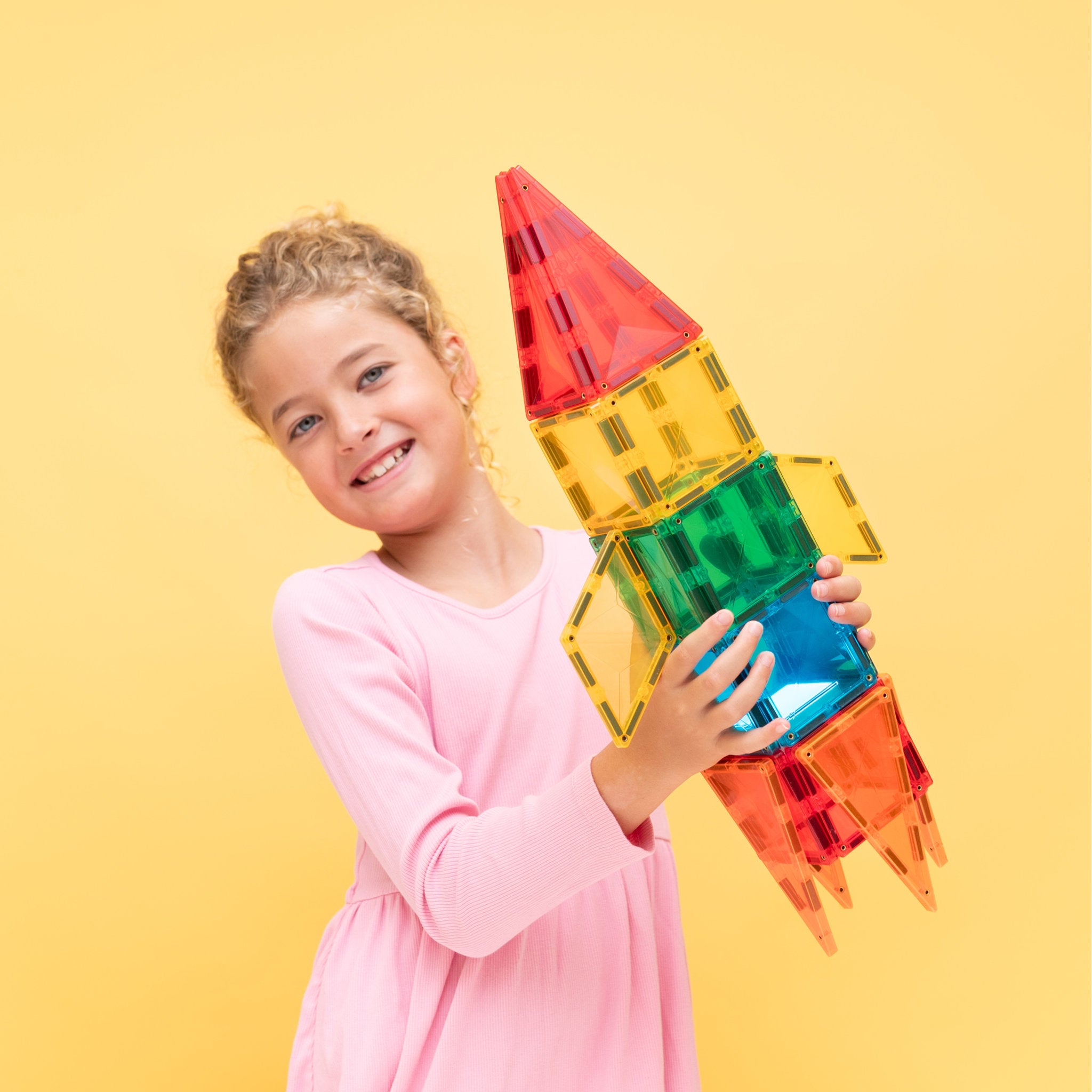CONNETIX Magnetic Tiles 30 Piece - Light Rocket Pack
