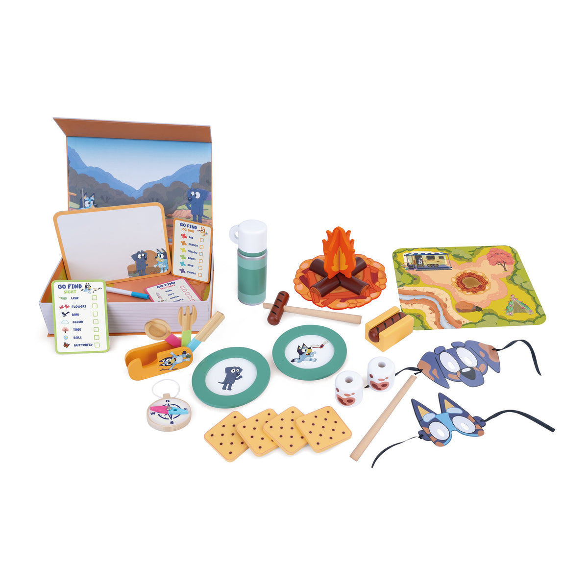 Bluey Camping Wooden Role Play Accessory Set