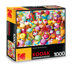 KODAK 1000 PIECE PUZZLE VARIETY OF COLORFUL ICE CREAM