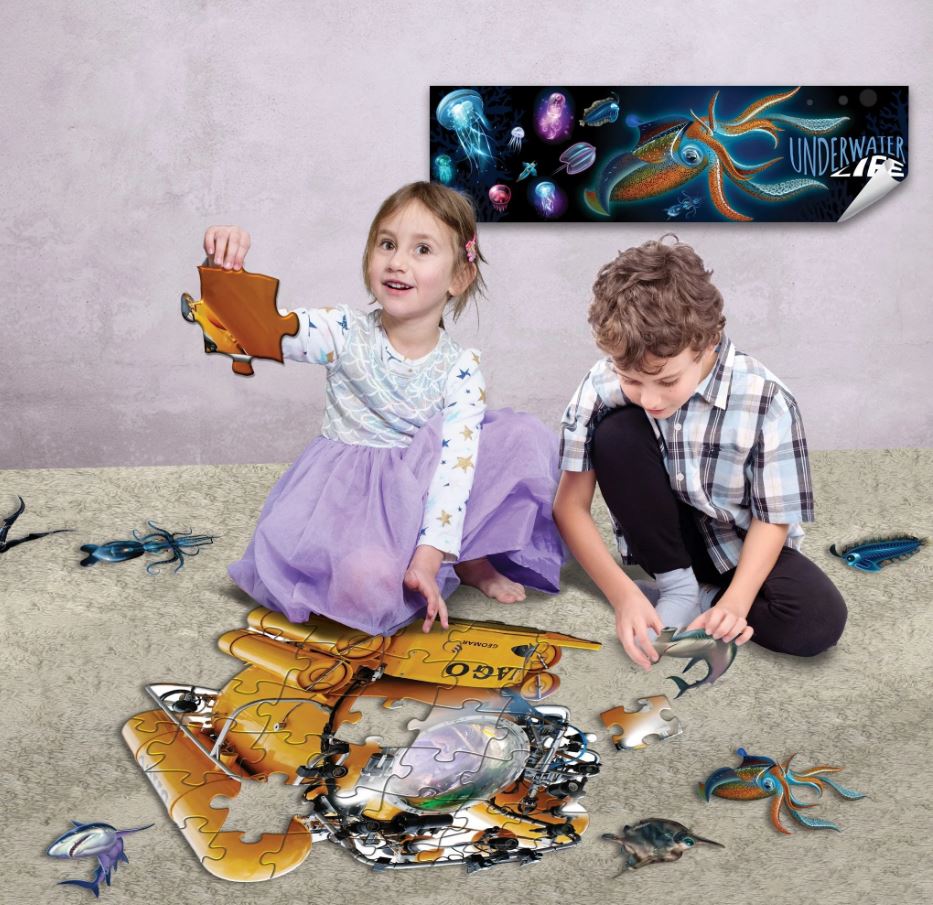 Heebie Jeebies Jago Submarine Deep Sea Shaped Giant Floor Puzzle - Toyworld Australia
