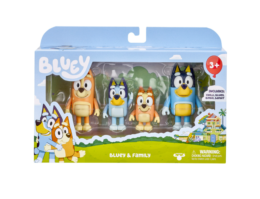BLUEY FIGURE FRIENDS 4 PACK ASSORTED