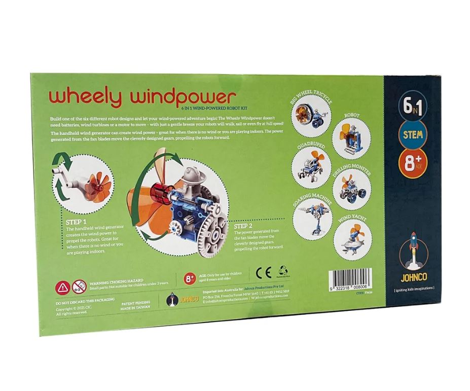 Johnco Wheely Windpower 6-in-1 Wind Powered Robot