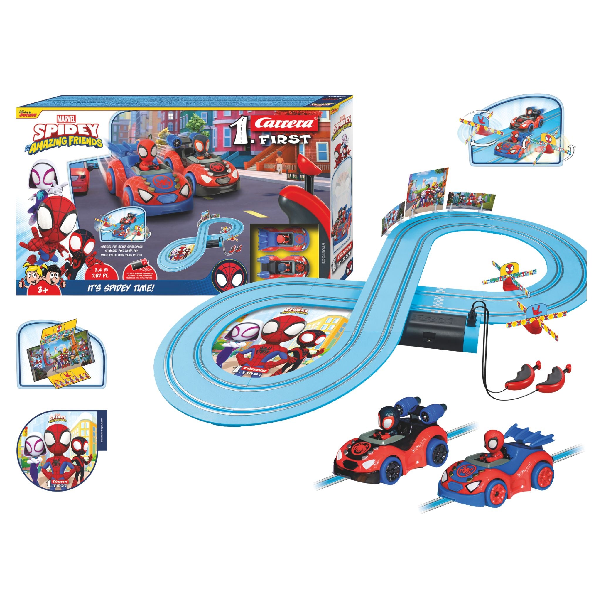 Carrera First Spidey Web Spinners Battery Slot Car Set
