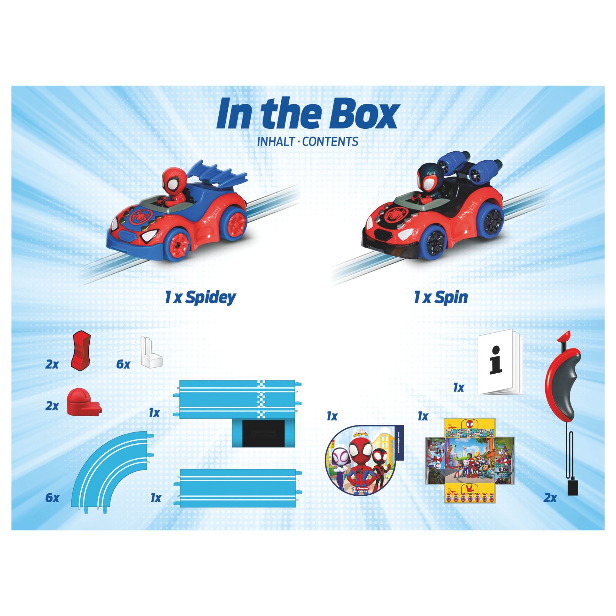 Carrera First Spidey Web Spinners Battery Slot Car Set