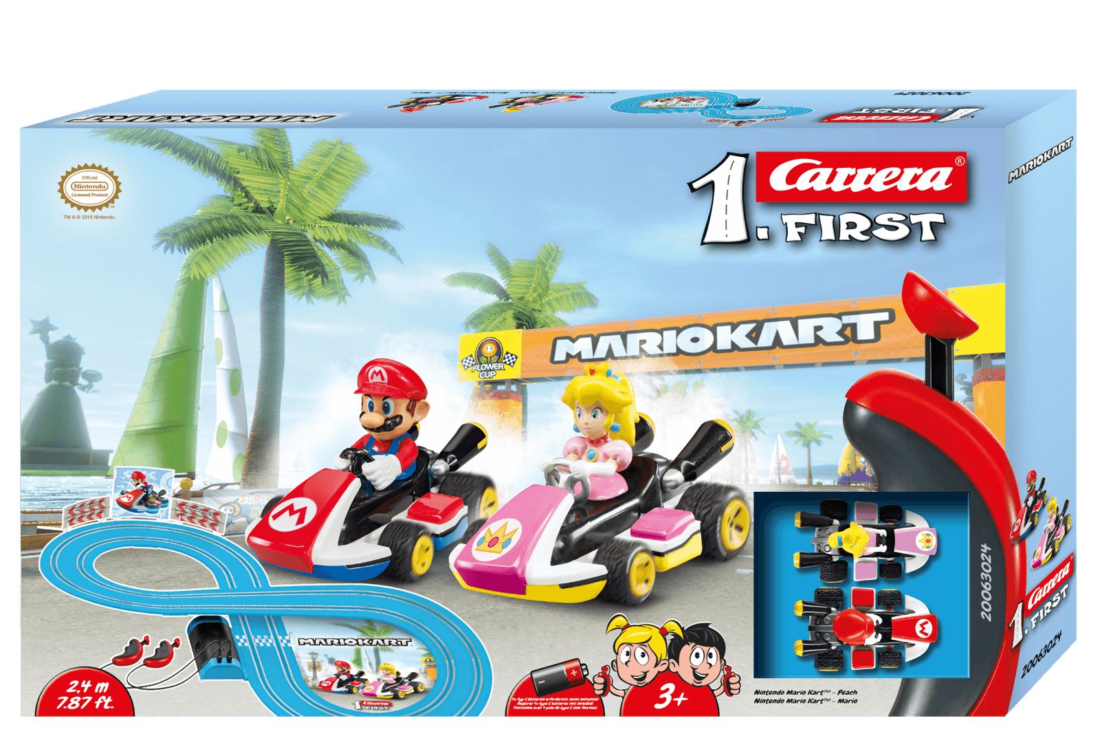 Carrera First Nintendo Mariokart Mario & Peach 2.4M Track