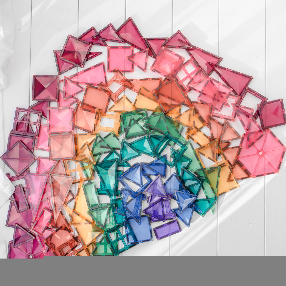 CONNETIX Magnetic Tiles 202 Piece Pastel Mega Pack