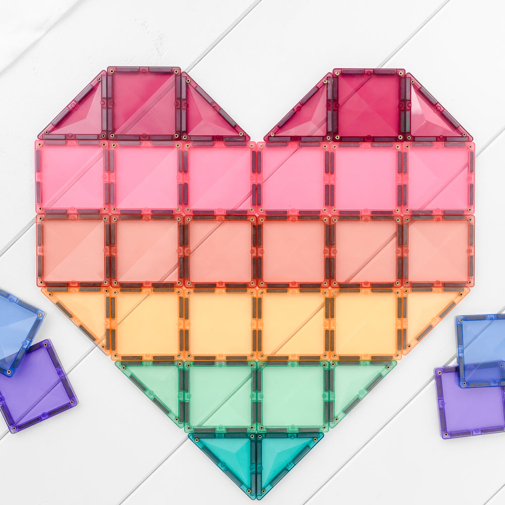 CONNETIX Magnetic Tiles 202 Piece Pastel Mega Pack