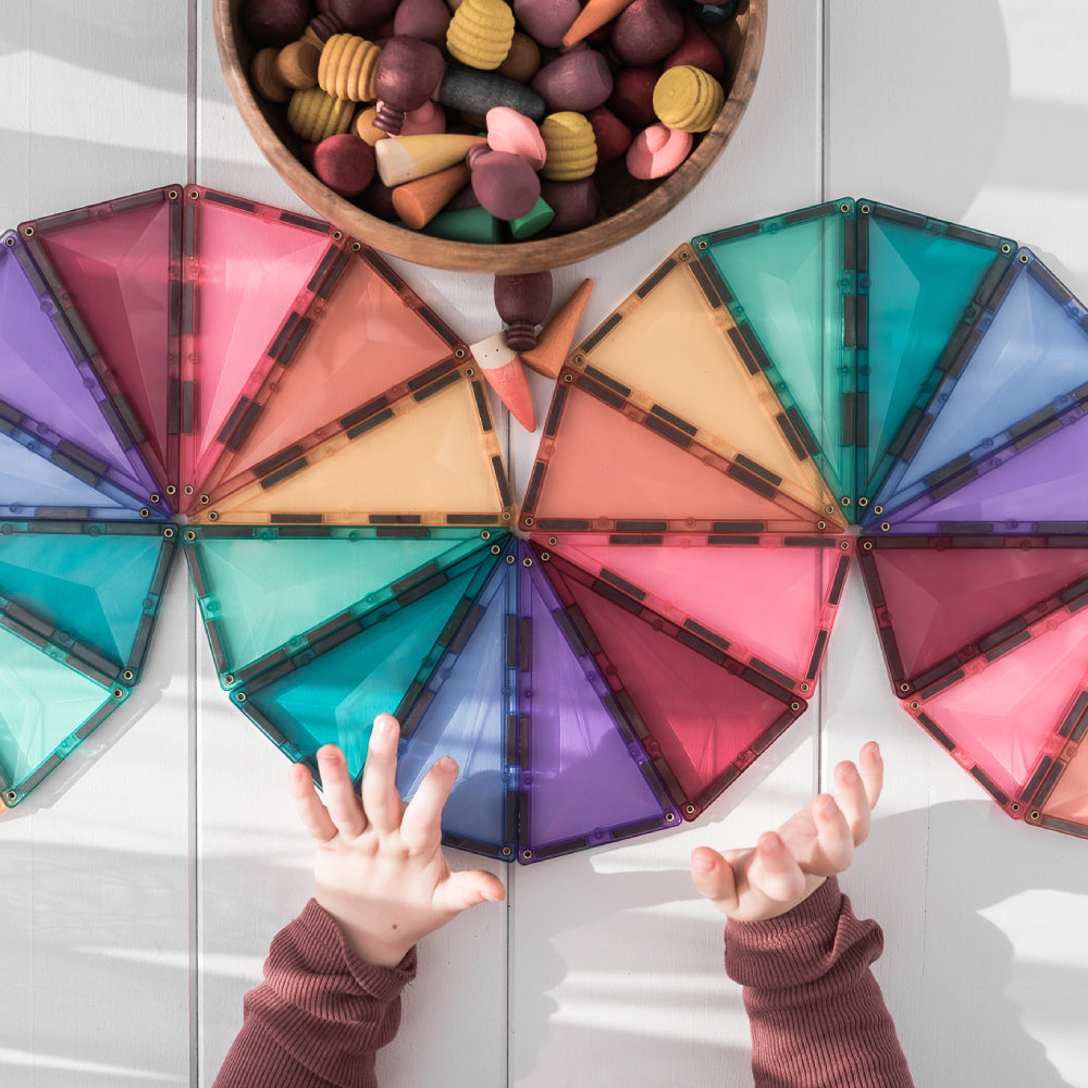 CONNETIX Magnetic Tiles 202 Piece Pastel Mega Pack