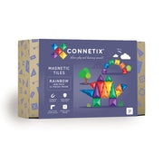 CONNETIX Magnetic Tiles 24 Piece Rainbow Mini Pack