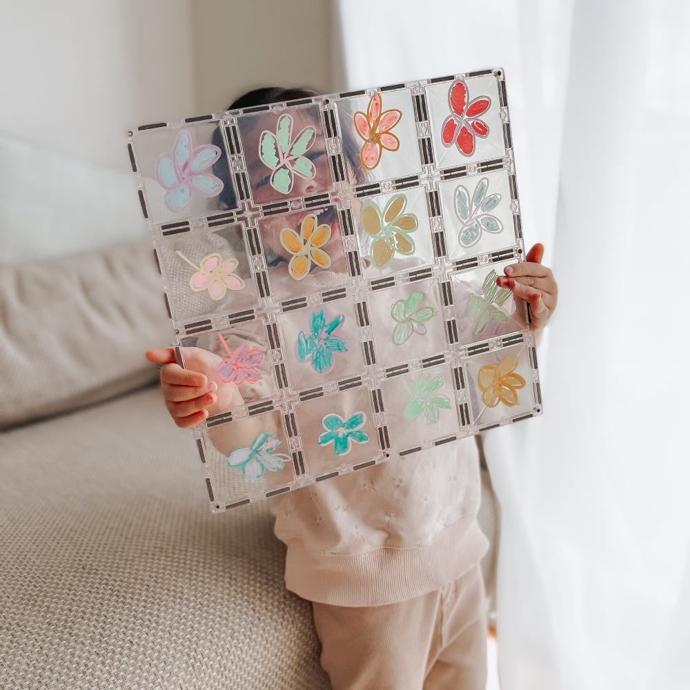 CONNETIX Magnetic Tiles 2 Piece Clear Base Plate Pack