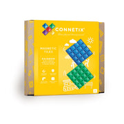 CONNETIX Magnetic Tiles 2 Piece Rainbow Base Plate Pack Blue & Green