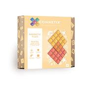 CONNETIX Magnetic Tiles 2 Piece Pastel Base Plate Pack Lemon & Peach