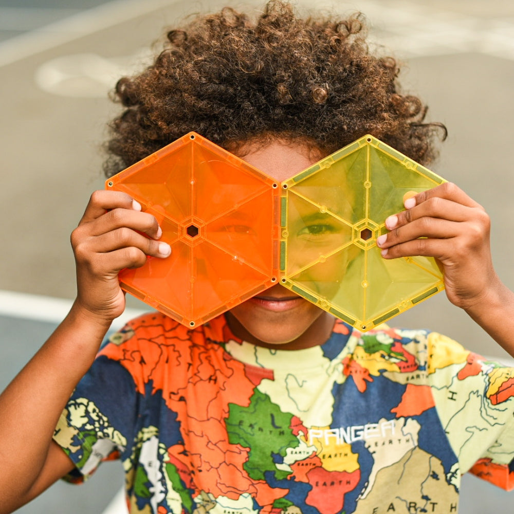 CONNETIX Magnetic Tiles 30 Piece Rainbow Geometry Pack