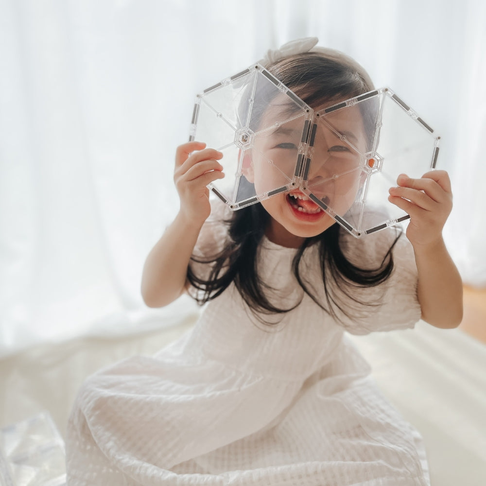 CONNETIX Magnetic Tiles 34 Piece Clear Pack