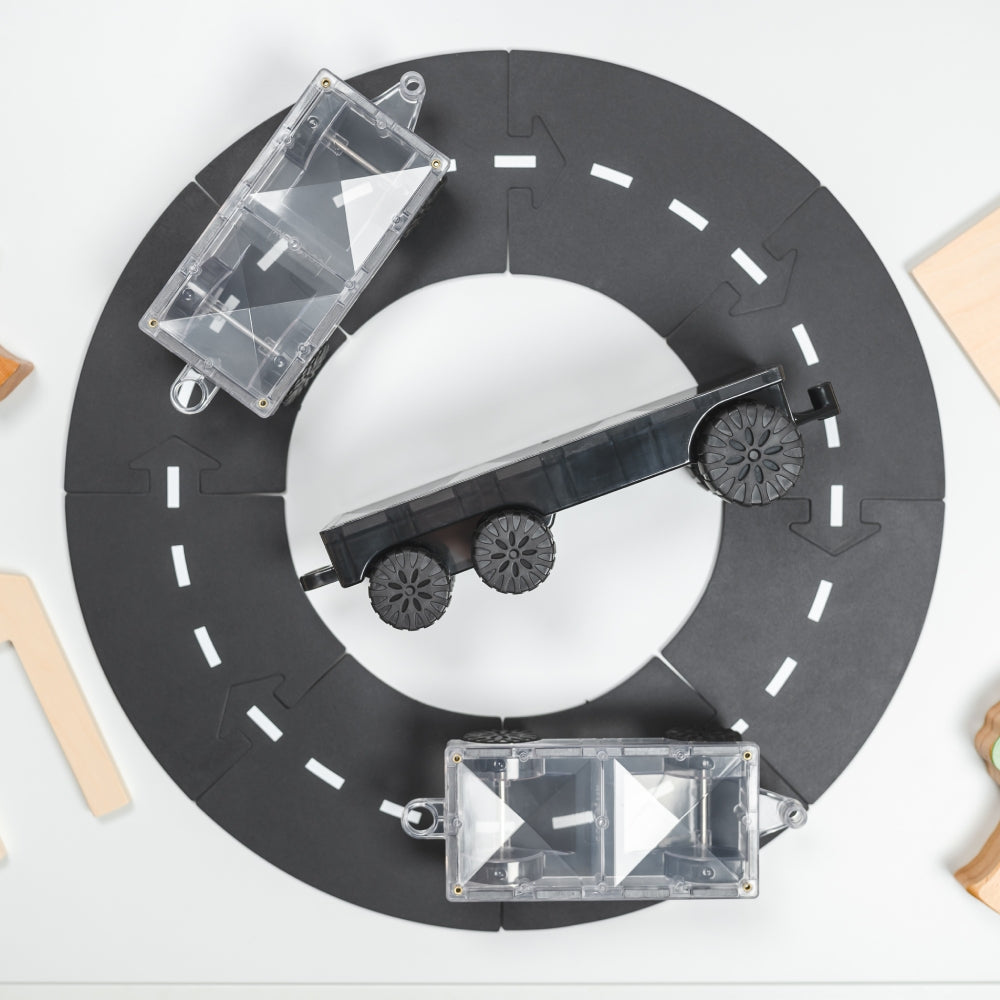 CONNETIX Magnetic Tiles 50 Piece Rainbow Transport Pack