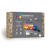 CONNETIX Magnetic Tiles 50 Piece Rainbow Transport Pack