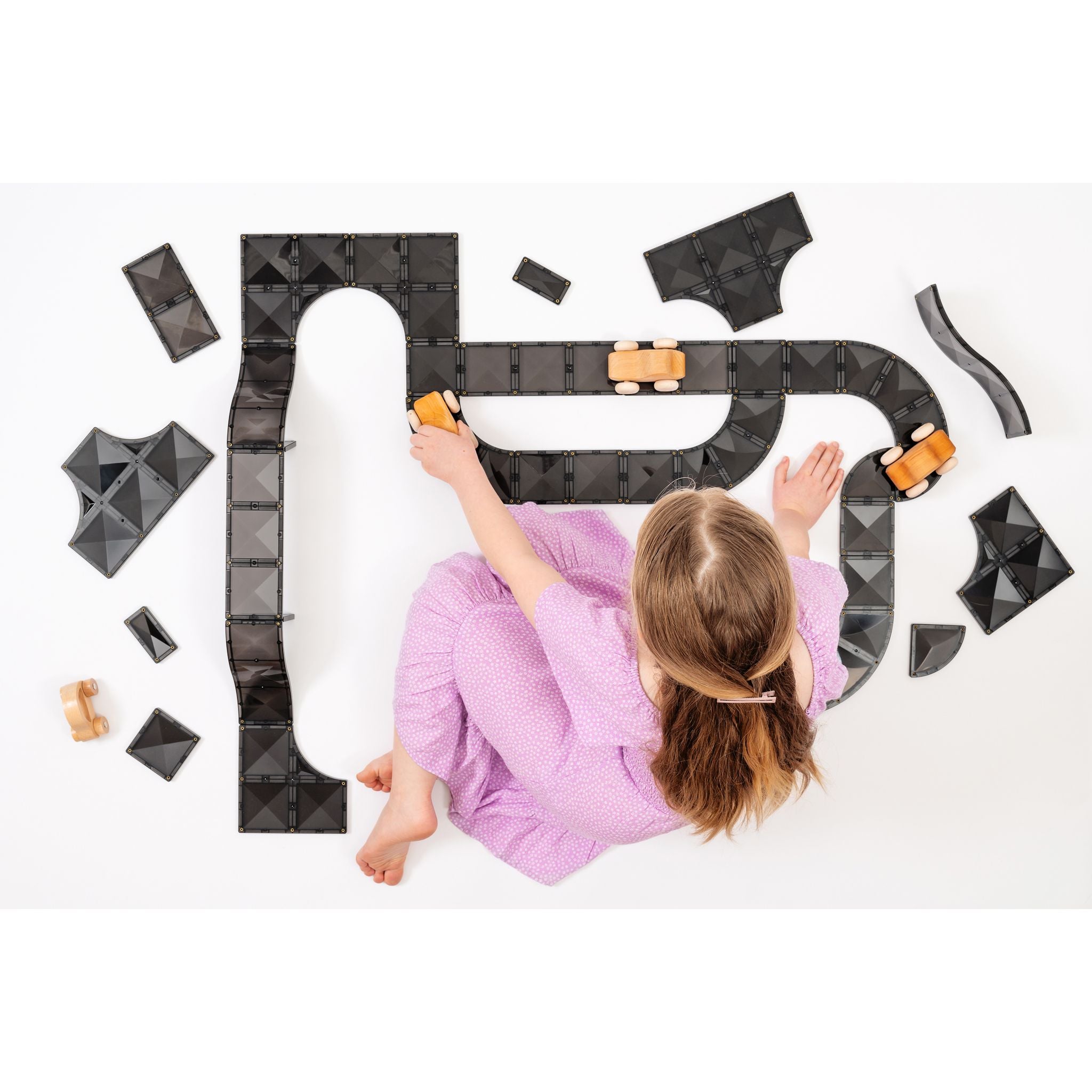 CONNETIX Magnetic Tiles 48 Piece Creative Roads Pack