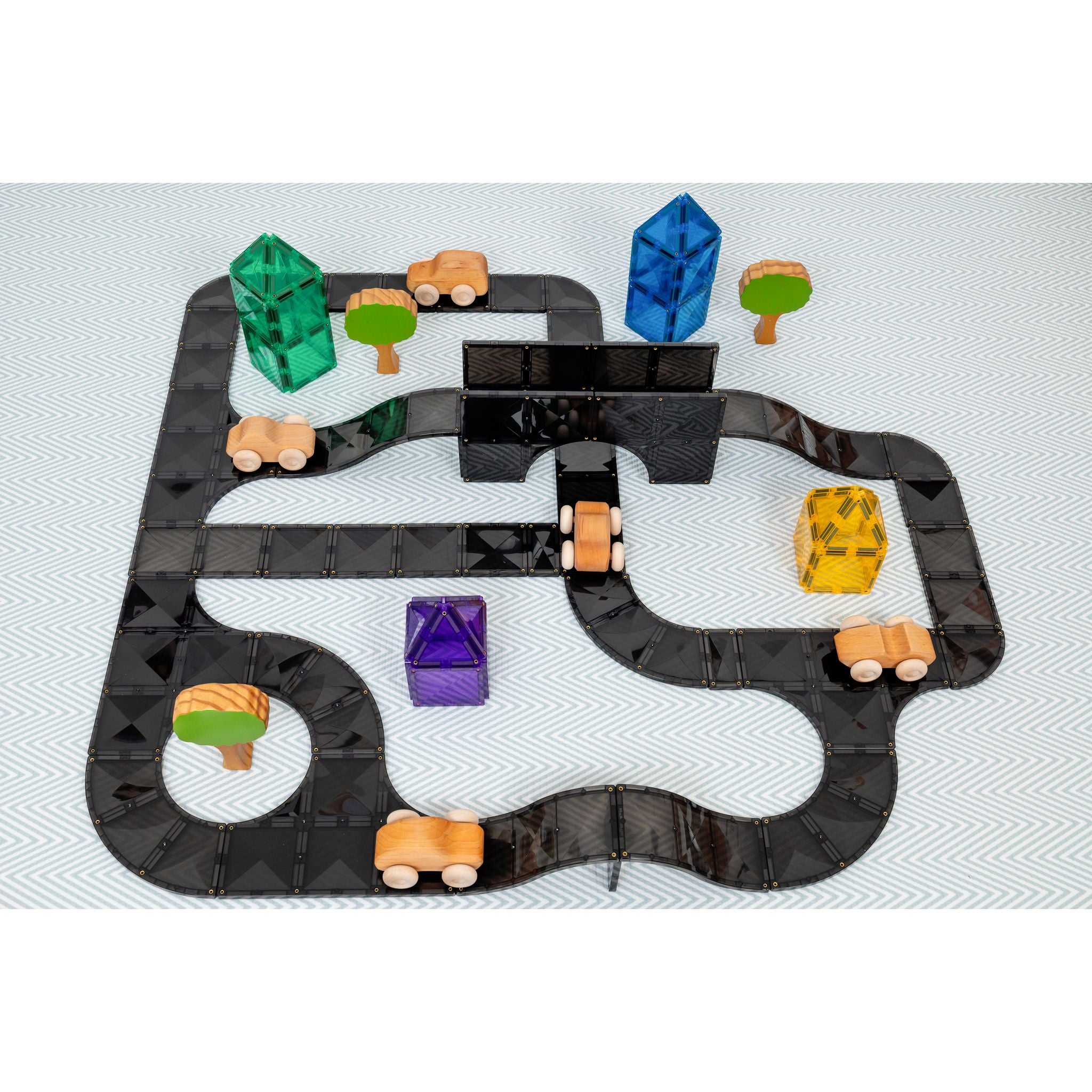 CONNETIX Magnetic Tiles 48 Piece Creative Roads Pack