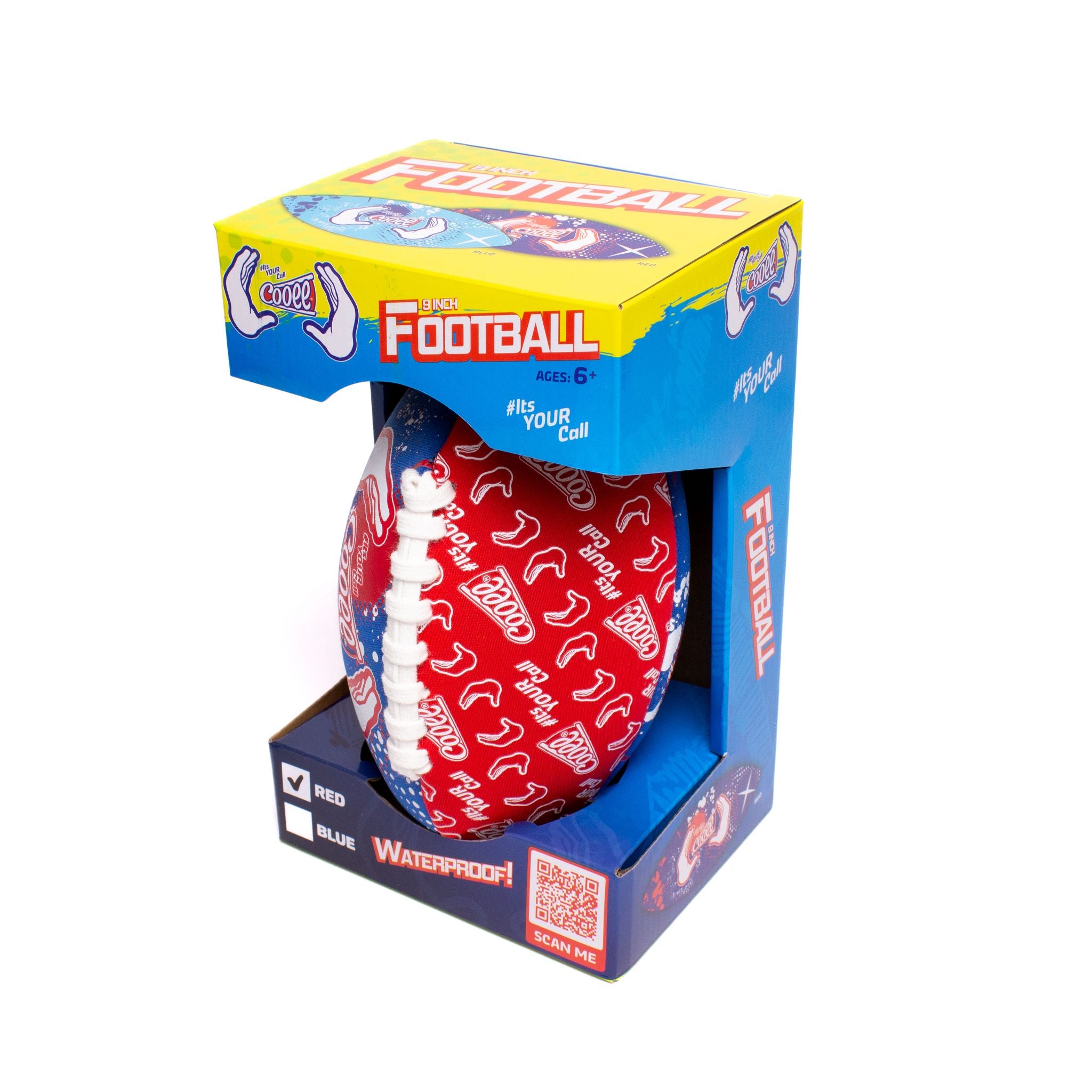 Cooee Neoprene Football 9 Inch - Red